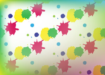 Pastel tie dye. Bright colored blots on a white background,