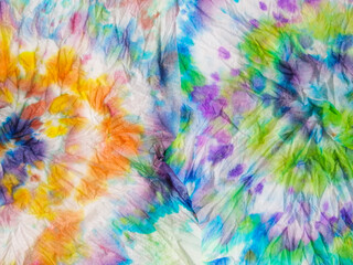 White Dirty Art Background. Bleach Tie Dye. Multi