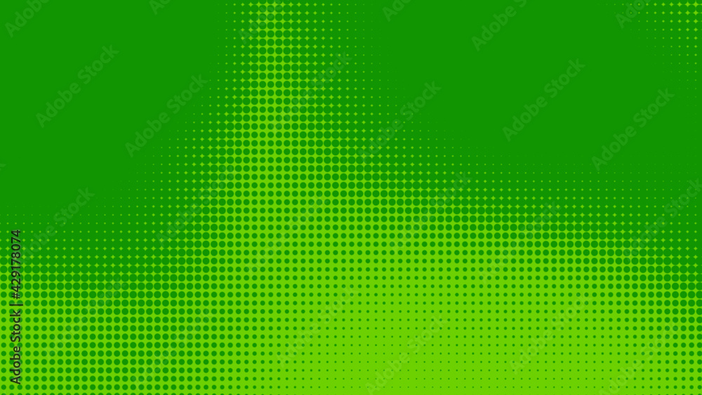Poster dots halftone green color pattern gradient texture with technology digital background. dots pop art 