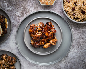 Grilled BBQ Sticky Tender Barbecue  Chicken