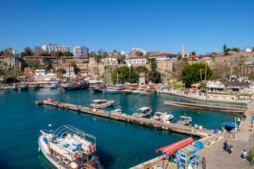 Fototapeta na wymiar Antalya marina view during daytime