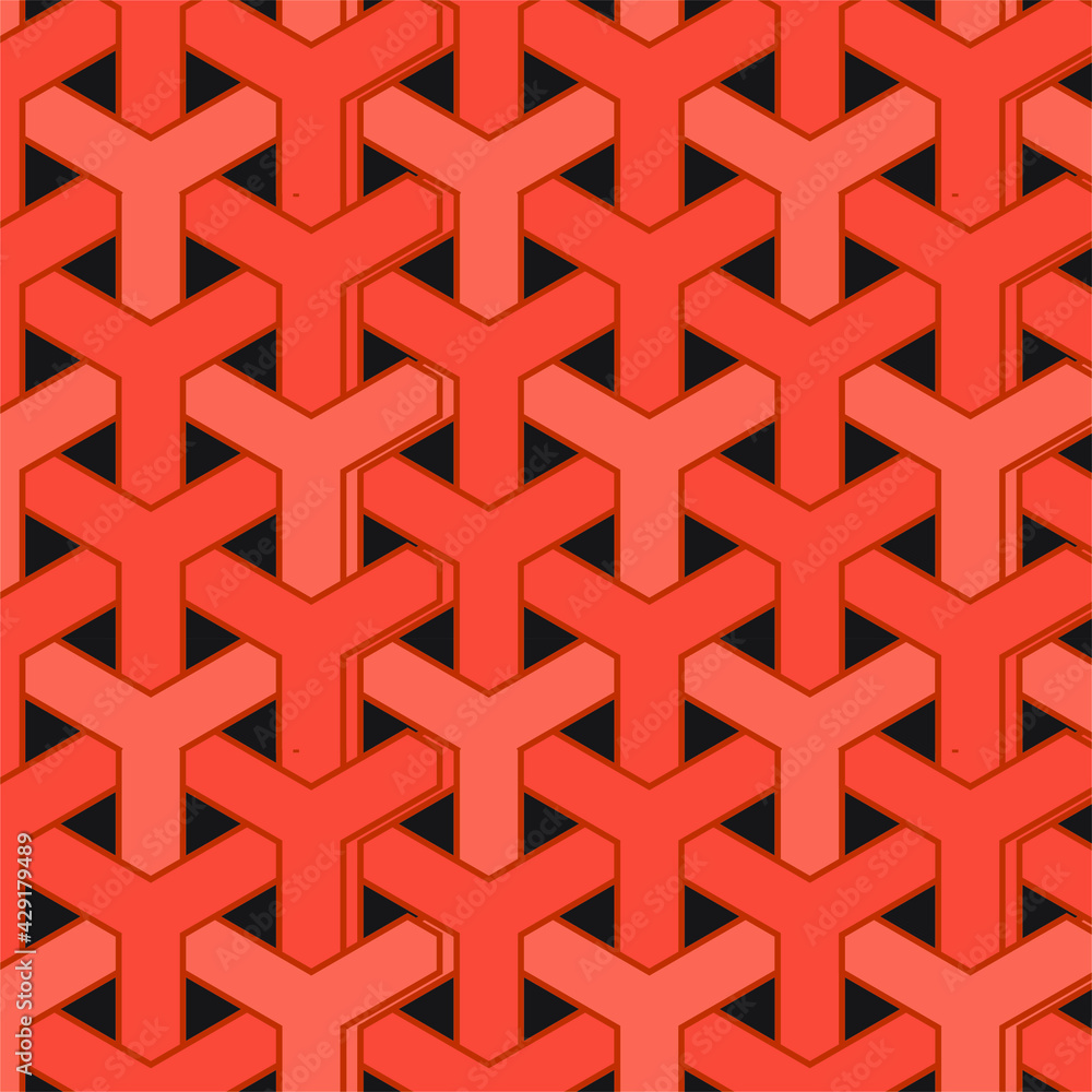 Poster The geometric pattern by stripes . Seamless vector background. Black texture..eps