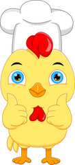 cartoon chef chicken thumbs up