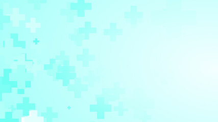 Abstract medical health blue cross pattern background.