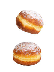 Tasty berliner donuts ball isolated on the white background