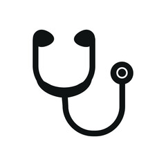Medical stethoscope icon. line and glyph  filled vector sign. Phonendoscope linear and full pictogram.