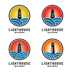 Lighthouse Logo Template Set