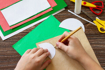 Instruction step 5. Summer birthday card with watermelons with birthday greetings. Handmade....