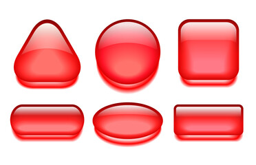 Red gel web buttons