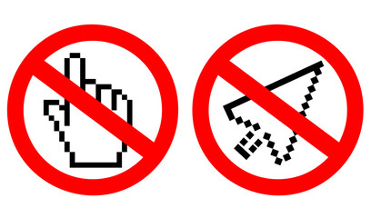 Do not click vector sign