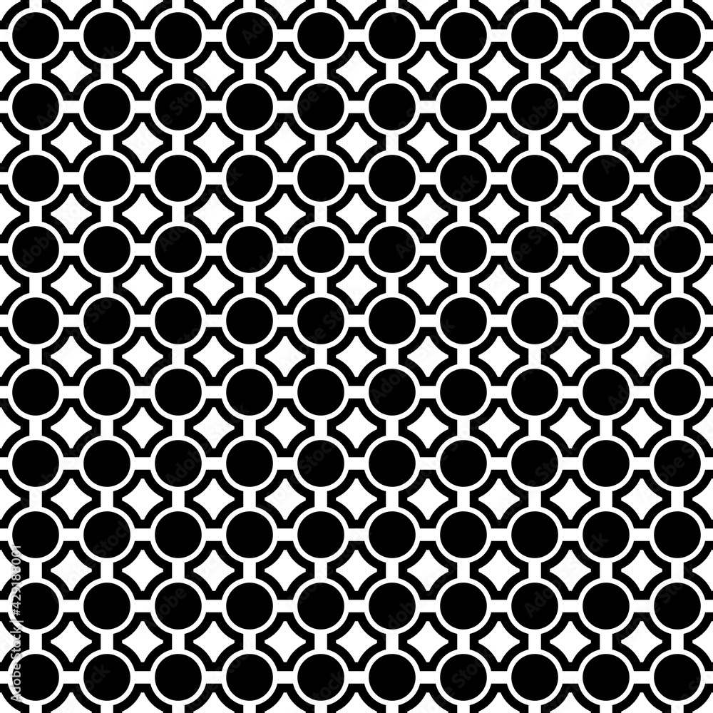 Poster Circles and simple shape pattern. Vector ornament.