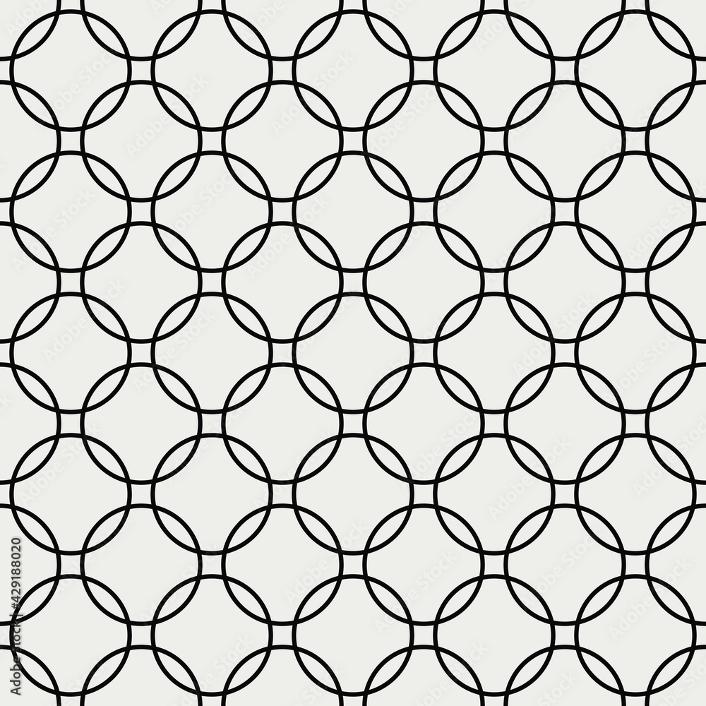 Poster connected shapes pattern. vector lace minimal ornament.