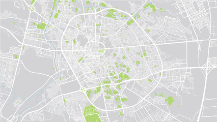 Urban vector city map of Medina, Saudi Arabia, Middle East