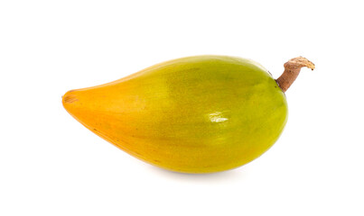 Egg fruit, Canistel, Yellow Sapote (Pouteria campechiana (Kunth) Baehni) on white background