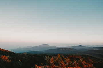 beautiful blue sky high peak mountains green forest guiding for
backpacker camping backpacking hiking idea long weekend at
Kew Mae Oan Nature Trail Waterfall Doi inthanon, Chiang Mai, Thailand.