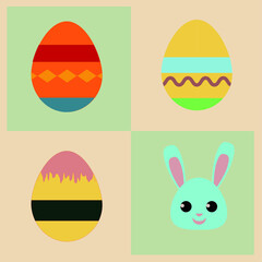 set of easter eggs