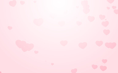 Valentine day pink hearts on pink background.
