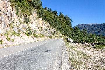 A section of the road in the mountains of Upper Svaneti.