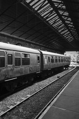 Fototapeta na wymiar train carriages at platform