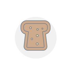 Toast bread icon isolated on white background. Bakery symbol modern, simple, vector, icon for website design, mobile app, ui. Vector Illustration