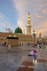 Raula Sheriff Outside Green Dome of Masjid Al nabawi.Madniah saudi arabia.