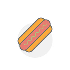 Colorful hotdog vector icon isolated on white background. Food symbol modern, simple, vector, icon for website design, mobile app, ui. Vector Illustration