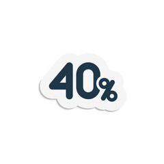 40% - Sticker