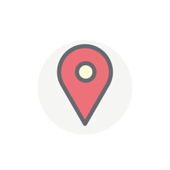 Colorful location vector icon isolated on white background. Pin icon symbol modern, simple, vector, icon for website design, mobile app, ui. Vector Illustration