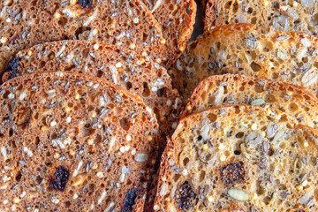 Slices of multi-grain bread