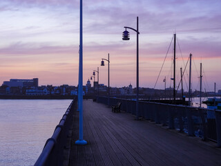 Fototapeta premium pier at sunset