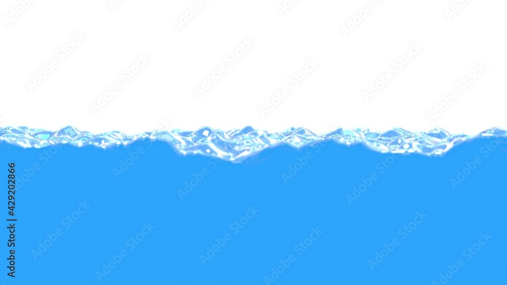 Poster realistic 60 fps 3d animation of the pouring water screen fill rendered in uhd with alpha matte