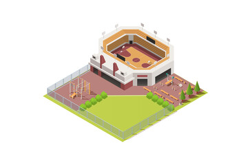 Modern Isometric Stadiums, arenas and rink set, Web Banners, Suitable for Diagrams, Infographics, Book Illustration, Game Asset, And Other Graphic Related Assets