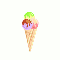 ice cream colorful vector