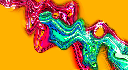 Abstract colorful artistic wavy banner design. 