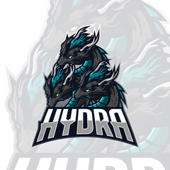 Hydra logo Mascot vector illustration for teammate