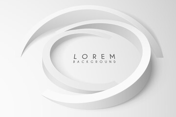 Abstract white geometric shapes background