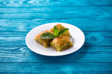 Turkish traditional breakfast sweets coffee