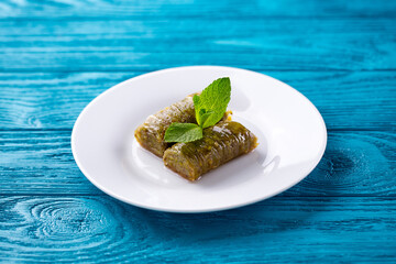 Turkish traditional breakfast sweets coffee