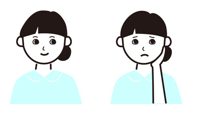 woman expression icon vector illustration