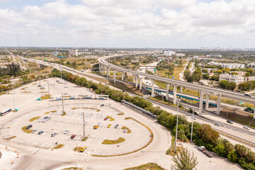 Park and ride parking lot North Miami Golden Glades