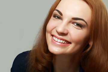 Naklejka premium Cheerful young woman