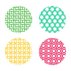 Circle line background pattern For the design of the keychain Isolated on white background