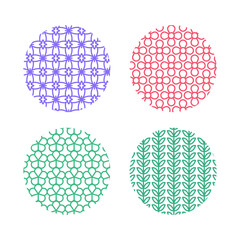 Circle line background pattern For the design of the keychain Isolated on white background