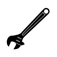 wrench vector. wrench icon. wrench silhouette. isolated on white background.