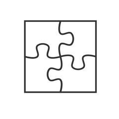 Mockup Jigsaw Puzzle for overlapping puzzles in the game per picture. isolate on white background.