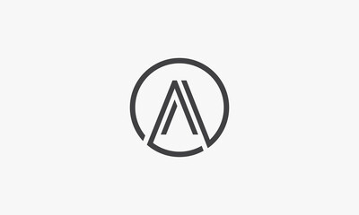 A or AA circle logo isolated on white background.