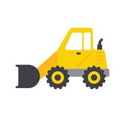 Vector Automobile Building Construction Machinery Toys for boys Isolated on background.