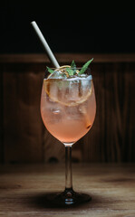 cocktail with lime