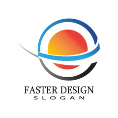 Faster Logo Template vector icon illustration design