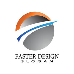 Faster Logo Template vector icon illustration design